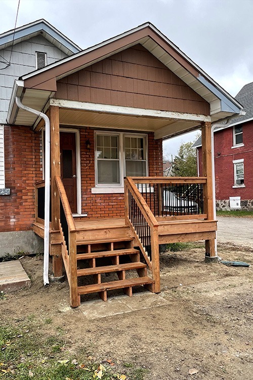 photo of front porch and stairs by complete carpentry