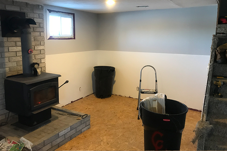 photo of basement in the process of renovation