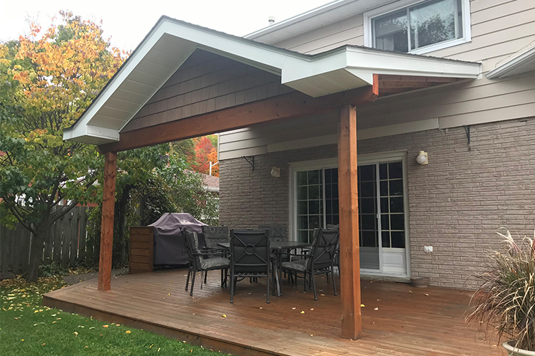 photo of covered deck by complete carpentry