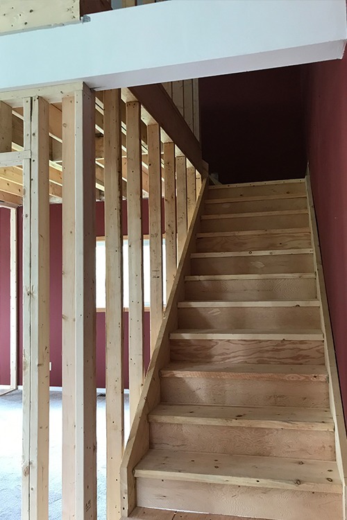 photo of stairs leading to extended loft